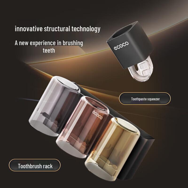 ecoco 3-Cup Wall-Mounted Toothbrush Holder