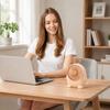 Rechargeable Desktop Fan with Cute Rabbit Shape Small Portable USB Powered Personal Cooling Fan for Office Home Travel Use