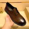 Весенне-летние новые мужские кожаные туфли большого размера с внутренней высотой, увеличивающей рост, из двухслойной коровьей кожи, формальные повседневные мужские туфли