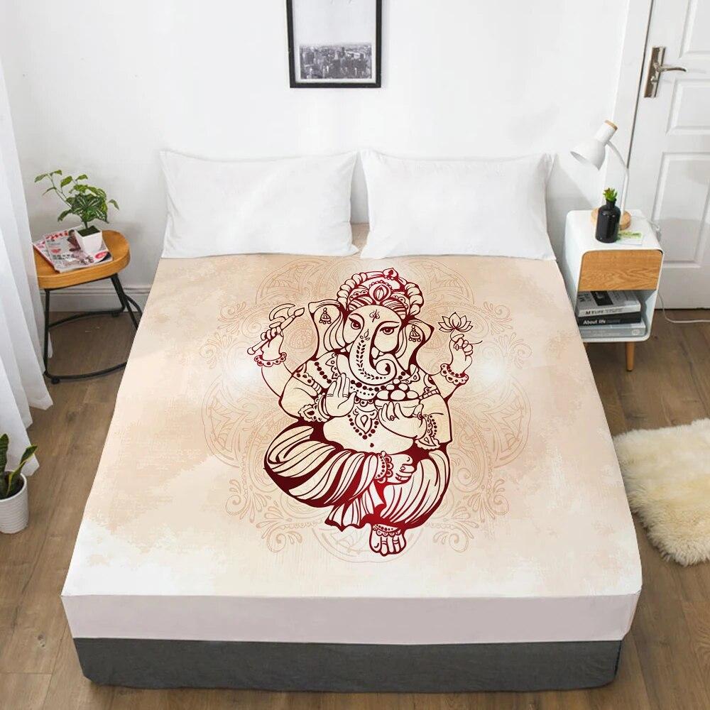 Customize Fitted Sheets Mattress Cover With Elastic Band 3D Bedsheet Linens 90x200 200x220 Bed Sheet Bedding Bohemia