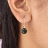 Зеленый Турмалин Драгоценный Камень 925 Стерлинговое Серебро Ювелирные Изделия Ручной Работы Серьги 0.92" EE-174-7