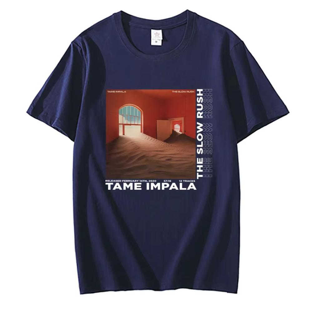 Tame Impala The Slow Rush Графические футболки с альбомом Мужская футболка Оверсайз Футболки Женские Поп-музыка Lndie Футболки