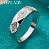 925 Sterling Silver Rhombus Zircon 7 8 9 10 Ring For Women Fashion Wedding Engagement Party Charm Jewelry
