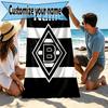Custom Name Personalized Borussia Monchengladbach Print Beach Towel, for Trip Camping Beach Party Home Decor, Birthday Gift for Family & Friends