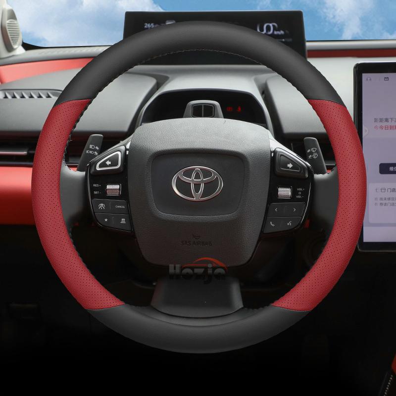 Leather Car Steering Wheel Cover for Toyota Bz4x BZ5 2024 2025 2026 Accessories