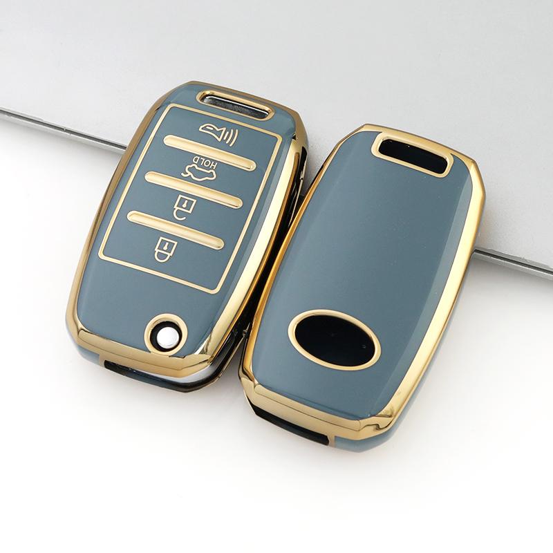 4 кнопки TPU откидной чехол для пульта дистанционного управления защитный чехол для автомобильного ключа для Kia Rio Optima Sportage Sorento Soul Ceed Cerato Forte Seltos