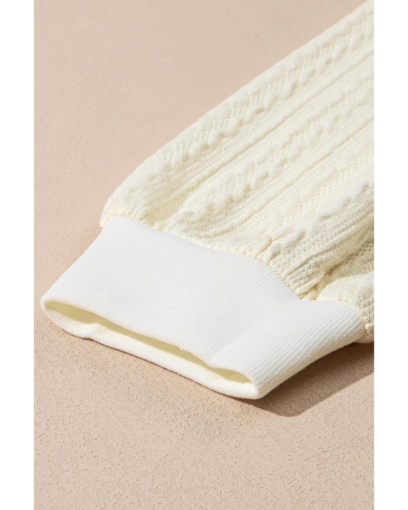 Azura Exchange Beige Textured Patchwork Exposed Seam Plus Size Hoodie