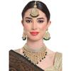 Модное 18-каратное позолоченное новейшее стильное колье с традиционным жемчугом Кундан, ожерелье, комплект украшений для женщин