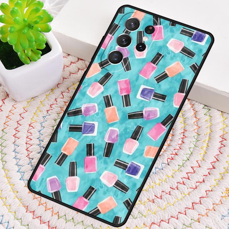 Силиконовый чехол для телефона с рисунком лака для ногтей для Samsung Galaxy note 10 pro S26 S25 S24 S23 S22 S21 Plus S25Ultra Capa Cover