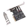 Карта расширения PCIe USB 3.2 Gen 2 10 Гбит/с, 5 портов USB-хаб, адаптер PCI Express 3.0 X4 для настольного компьютера, корпуса SSD, рабочей станции