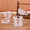 10 Набор Миниатюрный Кукольный Домик Hello Kitty Прозрачные Модели Чашек Аксессуары для Сцены Гостиной Кукольного Домика Детские Игрушки для Ролевых Игр Сделай Сам