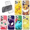 Прозрачный чехол для Apple iPhone 11 14 13 Pro 12 7 8 Plus SE 2022 XR X XS Max 6 6S 14Pro силиконовый чехол для телефона ретро аниме покемон