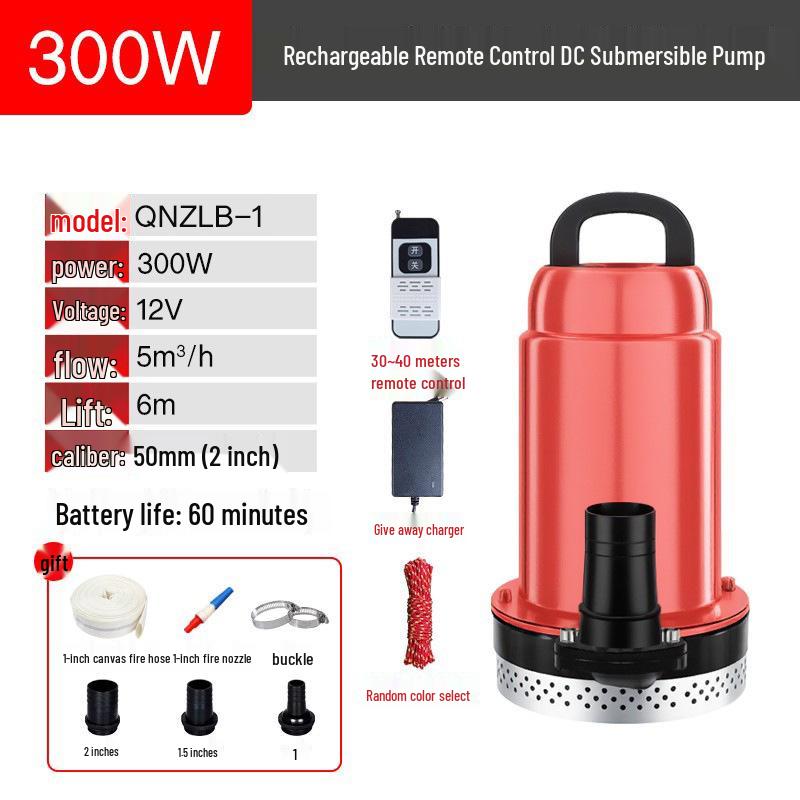 Rechargeable Wireless Remote Control Submersible Water Pump for Agricultural Irrigation