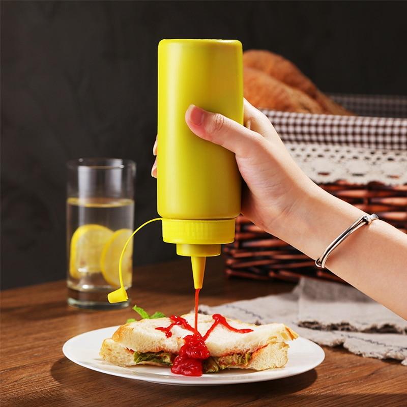 Condiment Squeeze Bottles For Ketchup Mustard Tomato Sauces Olive Oil Bottles Kitchen Gadget