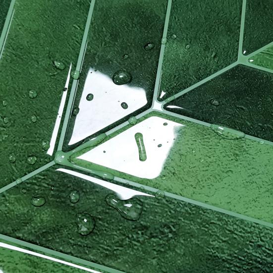 10 шт. настенных наклеек с темно-зеленым узором в виде листьев, легко наклеиваемые противоскользящие настенные наклейки для гостиной, спальни, кухни, декора