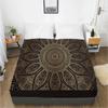 Fitted Sheets Mattress Cover With Elastic Band Linens Bedsheet Bed Sheet 90x200 160x200 200x220 Size 3D Printed Black Golden