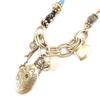 [E5751] - Designer Necklace 'Memories of the Past' Blue Silver - 6 Cm