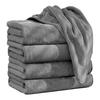 Bath towel, large size, fluffy, soft, antibacterial and deodorizing [SANRUIHE 140X70cm, 4 large sheets, gray] Nanofiber, fast water absorption, quick