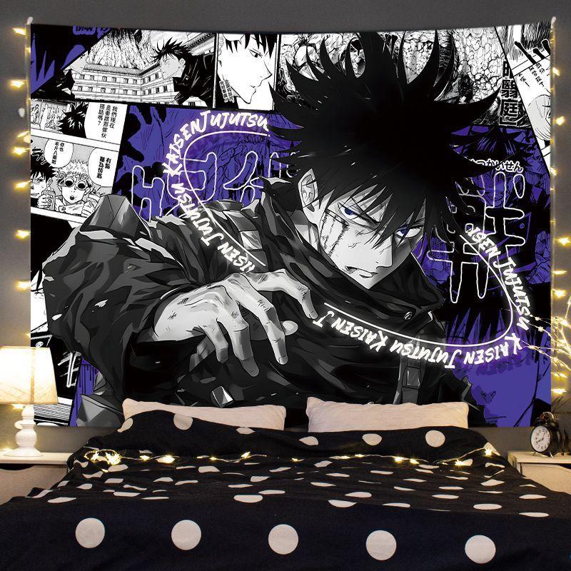 Гобелен Jujutsu Kaisen Годжо Сатору Аниме Настенное Искусство Декор для Спальни Дома Настенное Украшение