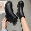 Fashion Classics Chelsea Boots Women Black Ankle Boots Autumn Winter Platform Short Boots Slip On  Womens
