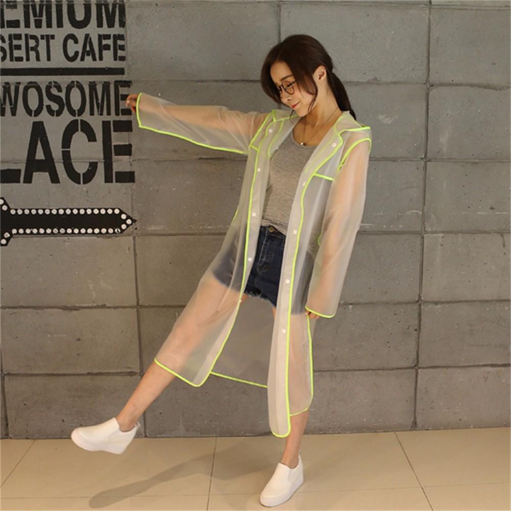 Travel Single One-piece Raincoat EVA Outdoor Long Transparent