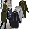 Women's Hooded  Casual Zip Up Hoodies Hoodies Long Sleeved Loose Hooded Jackets Zipper Pocket Maxi Size Sweatshirt Sports Outwear