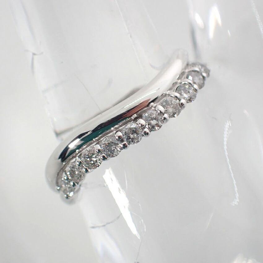 [Б/у] Кольцо с бриллиантом K18WG/Нет. 13/г431-63