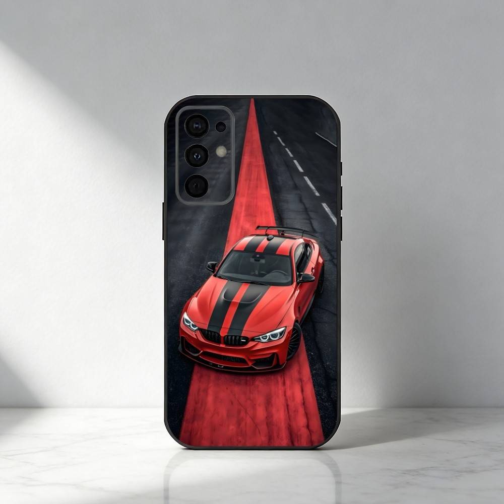 Чехол для телефона M4 Classic Sport Cars для Samsung S25, S24, S21, S22, S23, S20, Ultra, S26, Plus, Fe, Note, 5G Черный