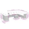 10 piece Garden Sofa Set with Cushions Brown Poly Rattan
