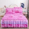 Bed Sheets Flat Lace Bedroom Printing Twin Queen Full Size Nordic Style Skin-friendly Non-slip Princess Adults Mattress Cover
