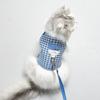 Cat Harness, Cat Chest Leash, Walking Leash, Vest Type, Blue