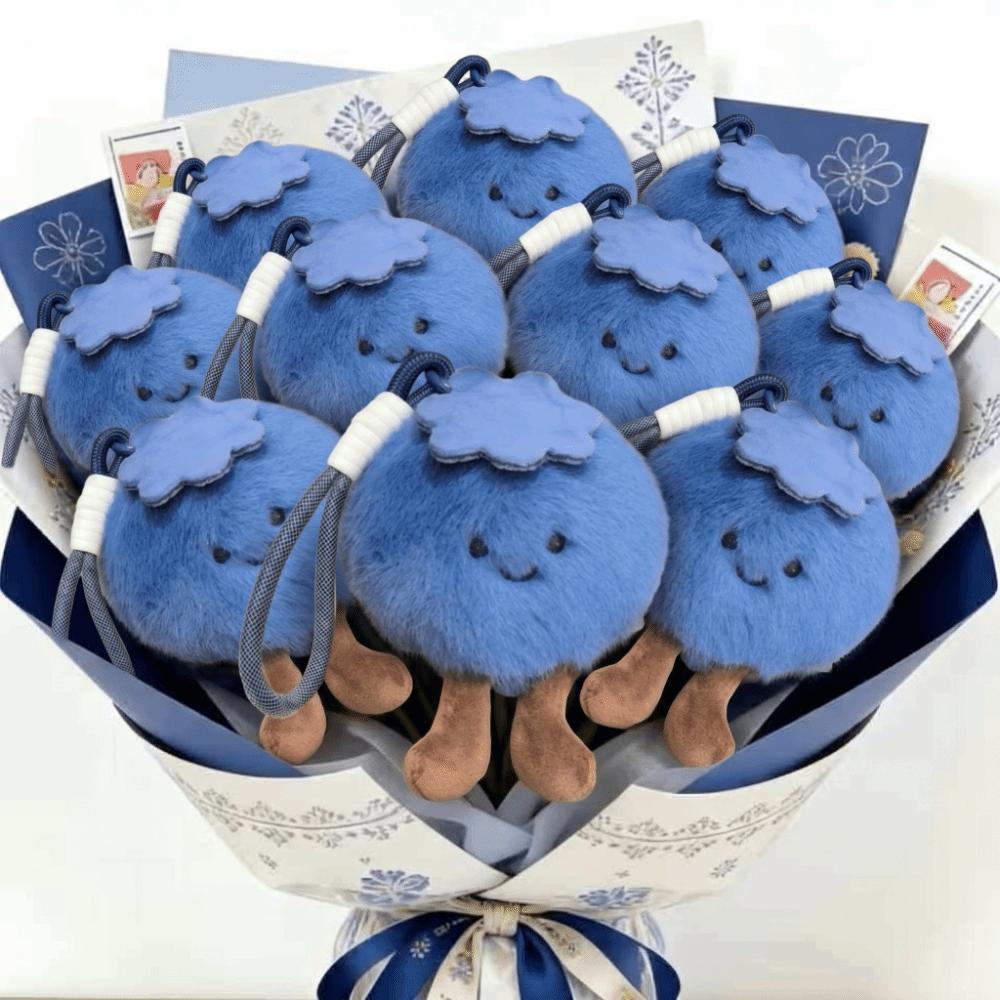 PP Cotton Blueberry Plush Keychain Simulation Blueberry Blueberry Plush Bag Charm Bag Decor