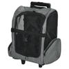 Dog Carrier, 2-in-1 Rolling Trolley Backpack, Telescopic Handle, 42 x 25 x 55 cm, Grey