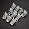 10Pcs/Set Nail Clip Practical Transparent Plastic Nail Decal Fixed Pincher for Girl