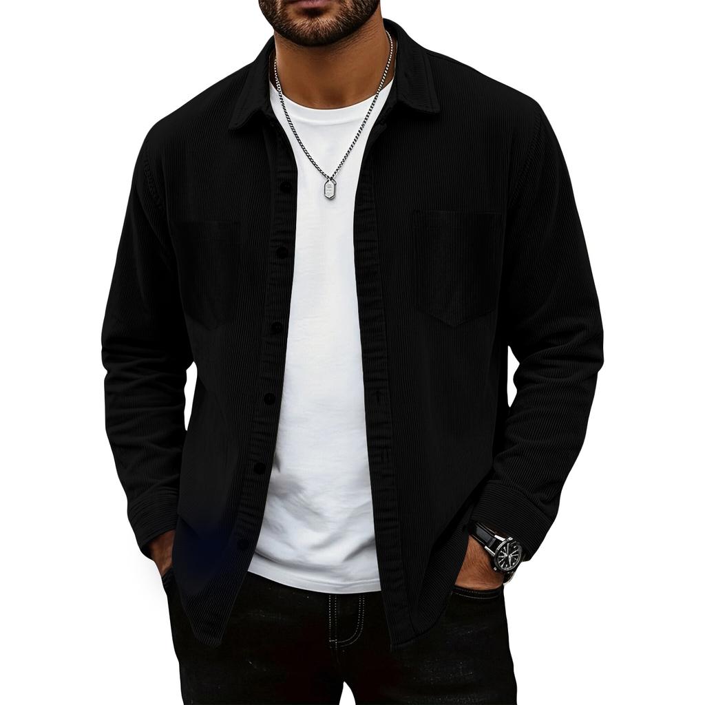 Мужская цветная рубашка с длинным рукавом, мужская повседневная мода, тренд, с карманом, рубашка-куртка