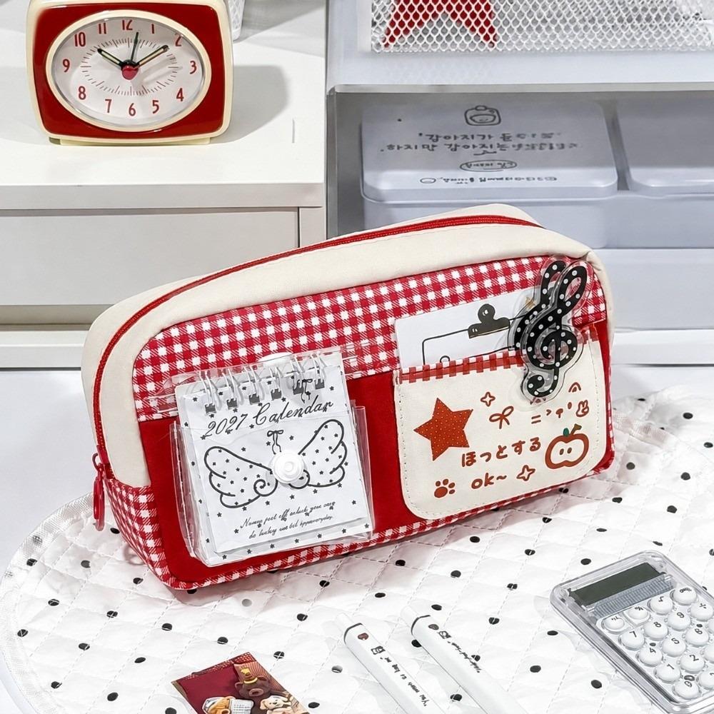 Shell Quilted Pencil Case Portable Pencil Pouch Cute Cartoon Stationery Bag Gift