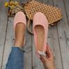 Fashion Women Flats 2024 New Solid Color Slip On Shoes for Women Casual Knitted Ballet Loafers Women Lightweight Breathable Flats Shoes