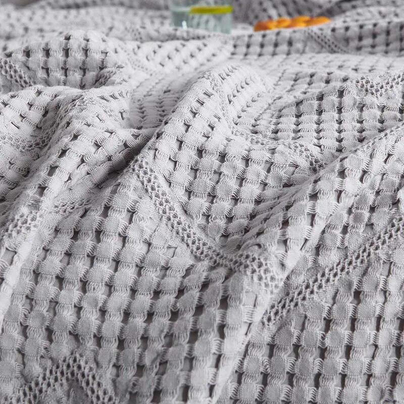 Японское клетчатое хлопковое одеяло, марлевое летнее одеяло, одеяло с кондиционером, двуспальное покрывало для маленьких детей и взрослых, покрывало на кровать