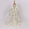 Ethnic Style Gold Foil Printed Scarf Soft Polyester Women S Fashion Scarf