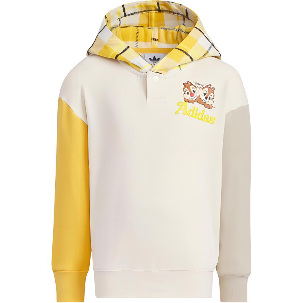 adidas Оригинал Детская толстовка Off-White и Желтая Color Block с Чипом и Дейлом Disney JC6807