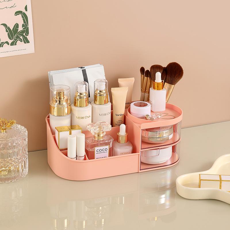 Desktop Storage Box for Stationery, Cosmetics, and Dormitory Use