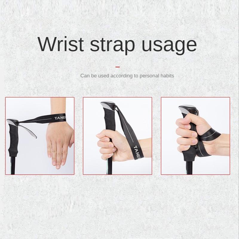 1PC 5-Section Outdoor Fold Trekking Pole Camping Portable Walking Hiking Stick For Nordic Elderly Telescopic Easy Put Into Bag