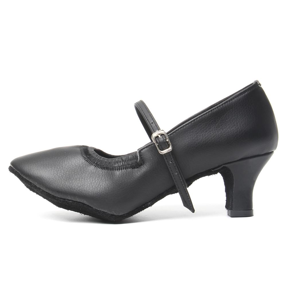 Женская обувь для современных танцев, обувь для бальных танцев на мягкой подошве с закрытым носком, средний каблук