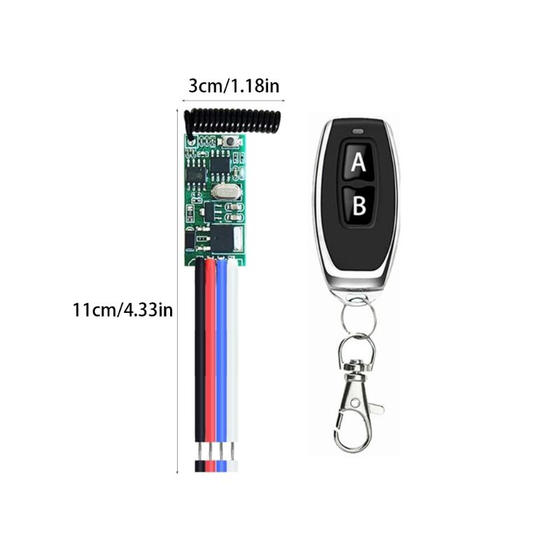 433MHz Wireless RF Remote Control Switching Small Relays DC3.6V 24V 30-50m Long Ranges Remote for Home Industrial Use