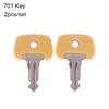 2Pcs 701 Forklift Ignition Key For Trucks 28520480 Yellow Ignition Key Power Start Key Manual Electric Forklift Accessories