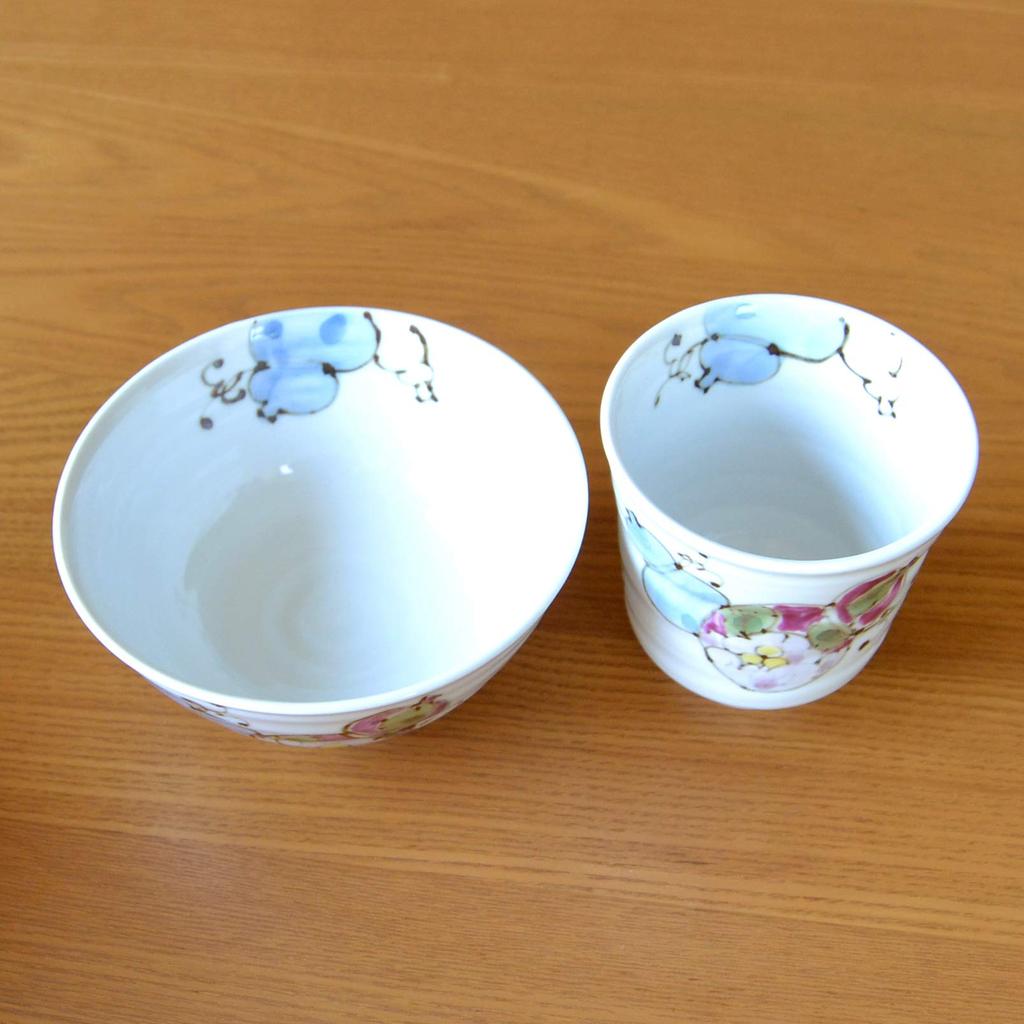 Празднование столетия 100 лет Счастливый подарок для здоровья Миска для чая и риса Arita, шесть цветков, столетние ноши и открытка в деревянной коробке