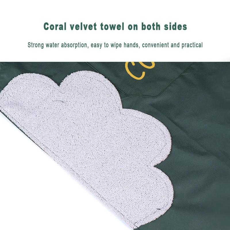 Женский фартук водонепроницаемый маслостойкий можно вытирать руки кухонная рабочая одежда для дома готовка уборка для мужчин без рукавов фартук