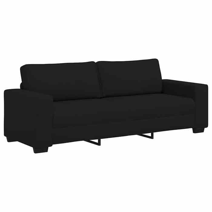 VidaXL 3-seater Sofa Black 180 Cm Fabric, Sofa, Three-seater Sofa, 3-seater Fabric Sofa, Divan, Fabric Sofa 4105178