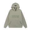 High Street Trend Brand ESSENTIALS Fleece-Lined Heavyweight Flocked Letter Hoodie for Men & Women
