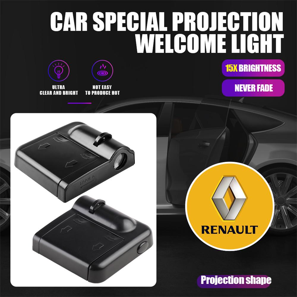 1/2pcs Led Car Door logo Welcome Light For Renault Kwid Clio Megane DACIA Fluence Scenic Loguna Duster Logan Twingo Teizy Kangoo HH8